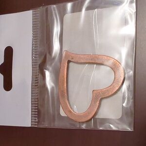 Rose gold color/ bronze heart charm for  hand crafted artisan made jewelry